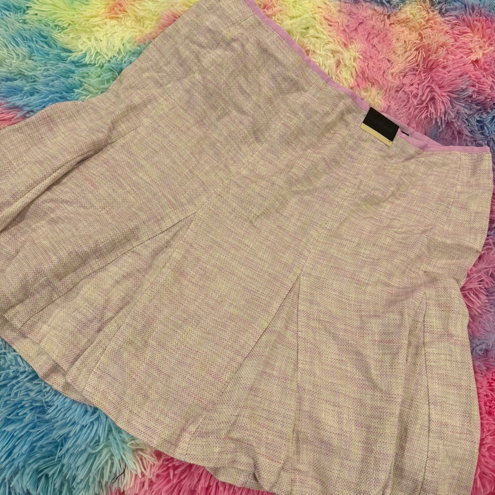 Lane Bryant Tweed Skirt Womens 24 Lavender New Pastel A-Line Mini